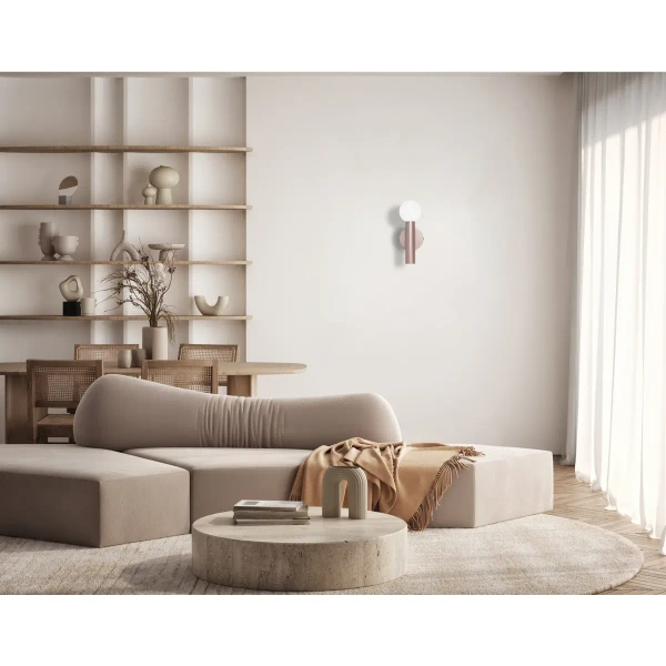 Minimalistyczny kinkiet ścienny Filano WL-33574-1-CF kulisty kawowy