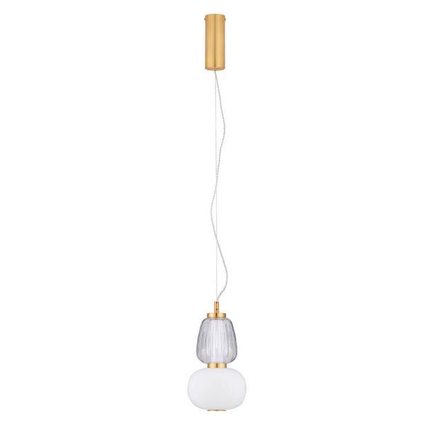 Ledowa lampa wisząca ARROYOS LE44494 18W 3000K nad stół biały złoty