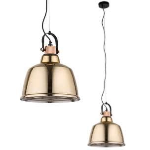 Regulowana LAMPA wisząca AMALFI 8381 Nowodvorski loftowa OPRAWA reflektorowy ZWIS szklany złoty