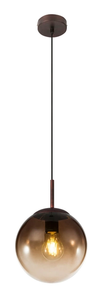 Wisząca lampa Varus 15865 kulista ball brąz bursztynowa