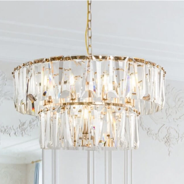 Regulowana lampa wisząca Puntes MOD043PL-12G crystal przeźroczysta