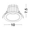 Okrągła sufitowa lampa TORVIAN LE65115 LED 10W 3000K IP67 biała