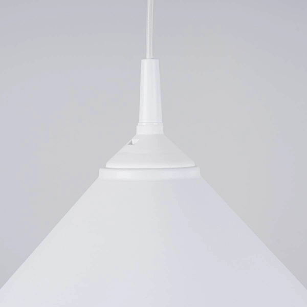 Lampa wisząca do jadalni Zuma SL.1325 stożek metalowa biała
