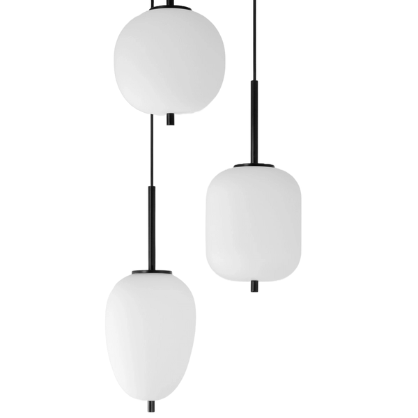 Kaskada lampa wisząca Marc LE42724 3-płomienna jadalniana czarna biała