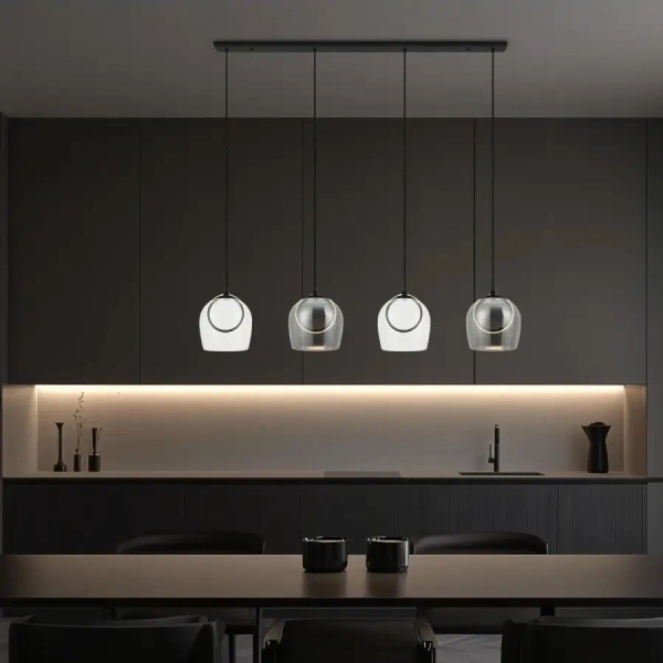 Lampa wisząca 23082 LED 24W 3000K szklana przydymiony czarny