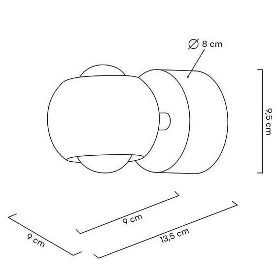 Kinkiet ścienny Eos MSE1501100310 Moosee regulacja 360 stopni LED 3000K 8W złoty