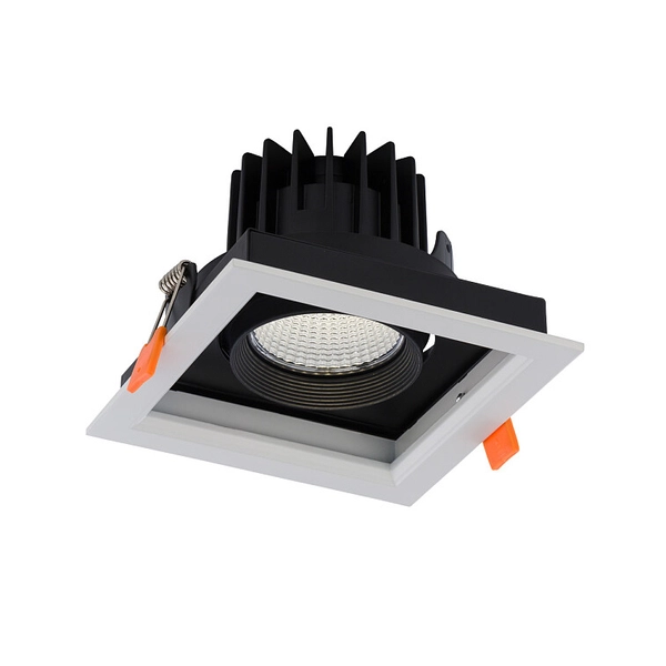 Wpust LAMPA sufitowa DIA 8722 Nowodvorski metalowa OPRAWA kwardatowa LED 18W 3000K schodowa biała czarna