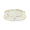 Sufitowa LAMPA plafon Pirelo PL Old Gold Orlicki Design metalowa OPRAWA okrągła plafoniera klasyczna biała złota