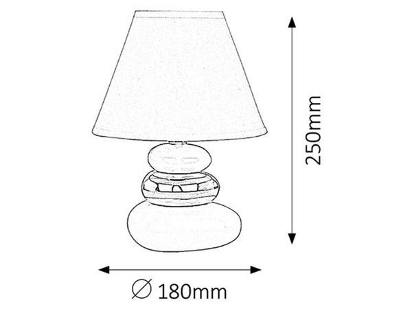 Ceramiczna lampa stojąca Salem 4948 kamienie białe szare