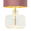 Nocna lampa abażurowa LORA 41072116 różowa lampka na biurko
