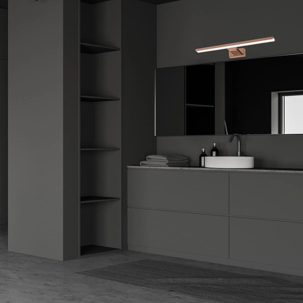 Kinkiet podłużny galeryjka Shine ML7041 Milagro LED 18,3W 4000K IP44 miedziany