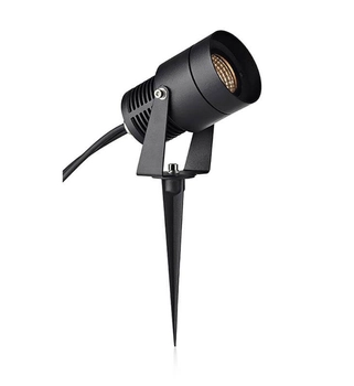 Reflektor czarny spot Garden do ogrodu LED 3W 3000K z regulacją