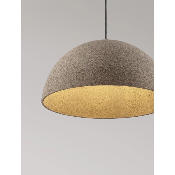 Zwisowa lampa do sypialni NAVIRTA LE45344 z żywicy brązowa