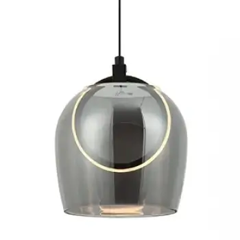 Kopułowa lampa wisząca do salonu 23078 LED 6W 3000K przydymiony czarny