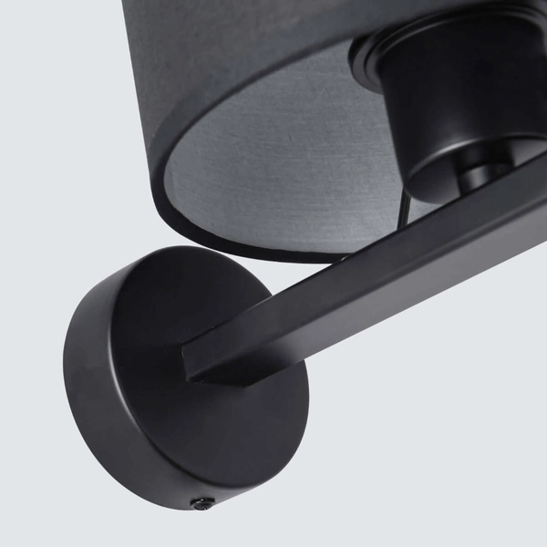 Abażurowa LAMPA ścienna CECINA LP-114/1W BK Light Prestige loftowa OPRAWA kinkiet czarny