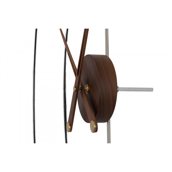 Zegar ścienny Doble Ring MSE1501100485 obręcz drewno mosiądz outlet