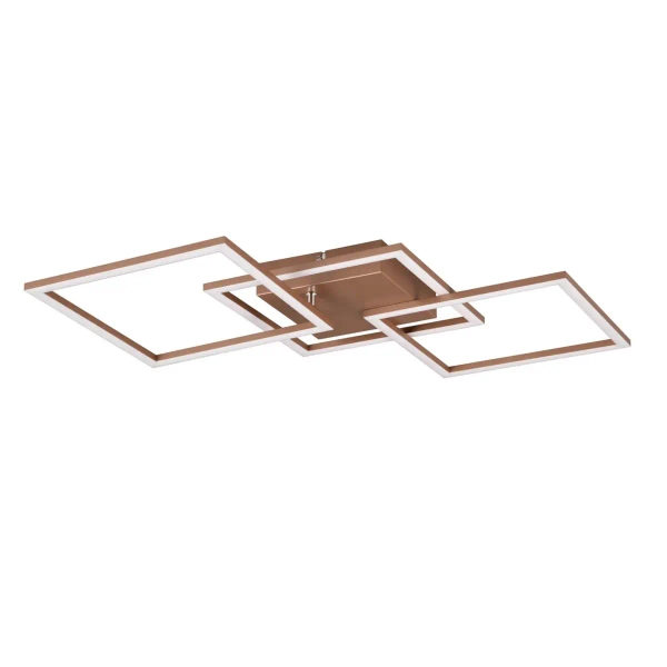 Kwadratowa lampa TRAIL R64493165 brązowa LED 31W 3000K sufitowa