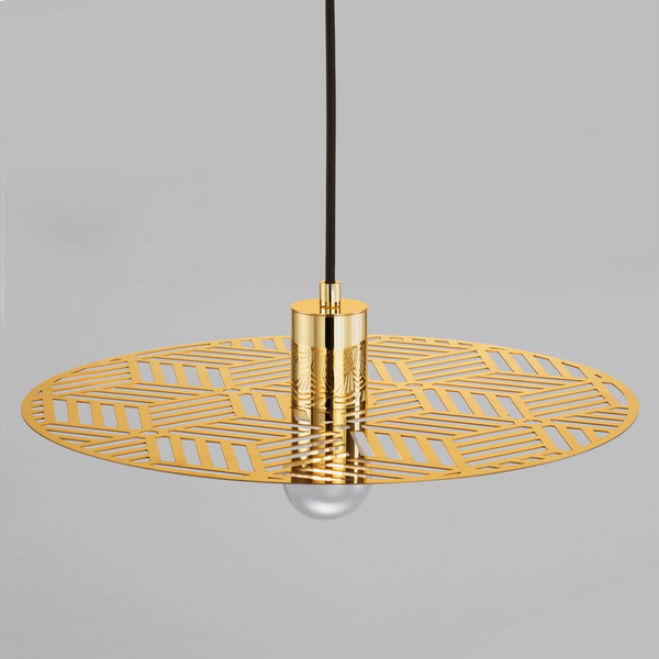 Lampa zwisająca metalowa BAMEPA LE44343 okragła złoty