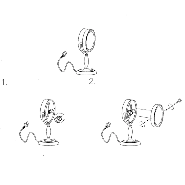 Stojąca LAMPA stołowa FACE 105237 Markslojd metalowa LAMPKA powiększające lustro do makijażu stal