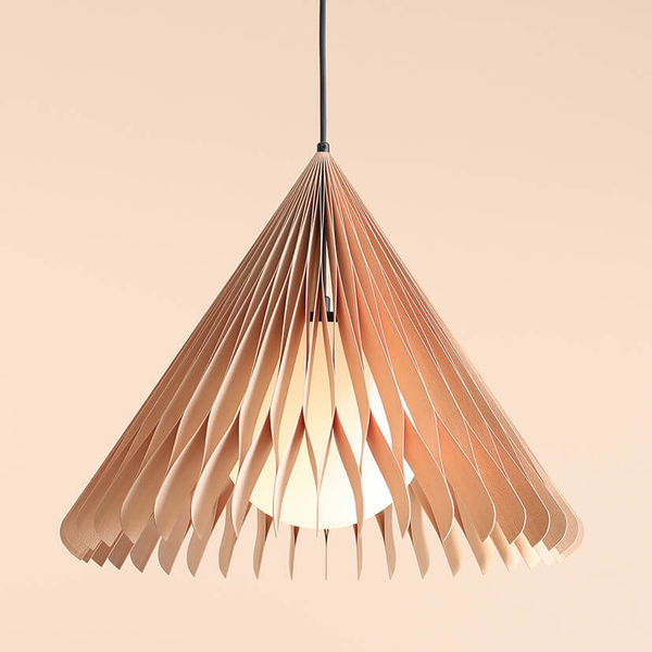 Lampa zwisająca boho SUN 1140G_M Aldex do jadalni drewniana