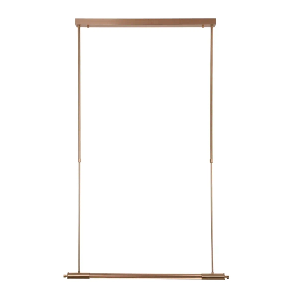 Podłużna lampa wisząca FLUSORE P0659D LED 12W 3000K liniowa miedziana