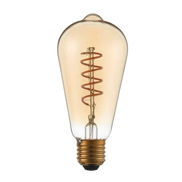 Filamentowa żarówka gruszka E27 98144 LED 4W 2200K bursztynowa