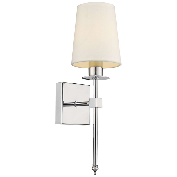 Kinkiet LAMPA ścienna CASOLI LP-2118/1W CHROM Light Prestige abażurowa OPRAWA klasyczna kremowa