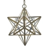 Geometryczna lampa wisząca Ilario ILA8675 gwiazda szklany mosiądz