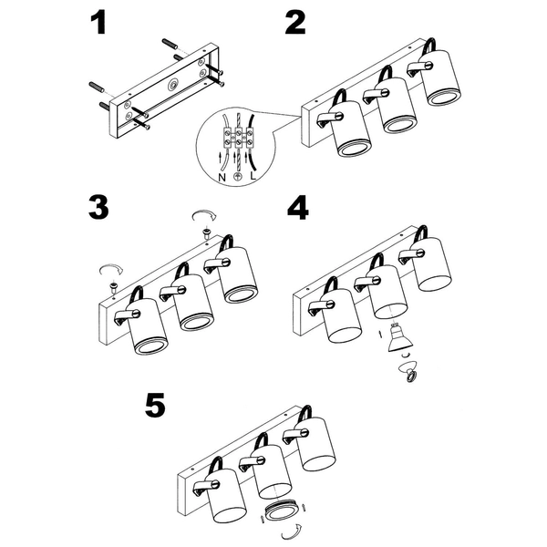 Kinkiet LAMPA ścienna LUX 105475 Markslojd metalowa OPRAWA łazienkowa listwa reflektorki tuby IP44 stal