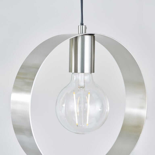 Minimalistyczna lampa wisząca nad stół Hoop 90454 Endon nikiel