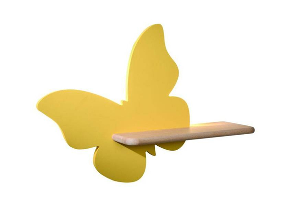 Lampa ścienna Butterfly 21-84873 półka LED 5W 4000K żółta drewno