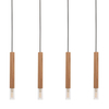 Wisząca lampa skandynawska Madera drewniane tuby do jadalni