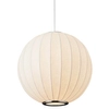 Okrągła wisząca lampa SILK ST-2330-30 Step jedwabna do sypialni biały