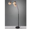 Loftowa lampa stojąca VESTARI DL313417000 do salonu kule czarna bursztynowa