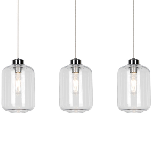 Lampa wisząca TARRO 15880328 skandynawska szklany zwis przezroczysty chrom