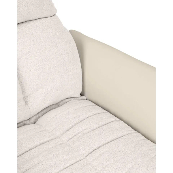 Fotel obrotowy RELAX beżowy KH1501100184 tapicerowany z podnóżkiem