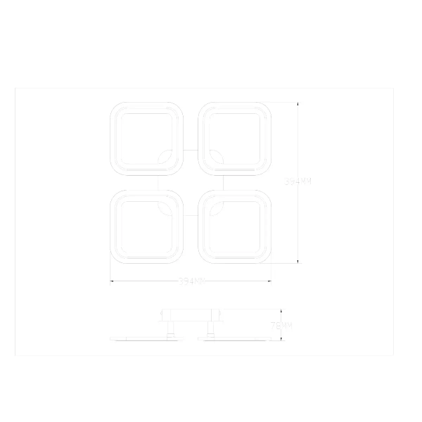 Ściemnialna sufitowa lampa Stellar MS232040R-BK LED 30W 3000-6000K czarny