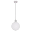 Lampa wisząca kula Oden 31-03287 Candellux regulowana chrom biała