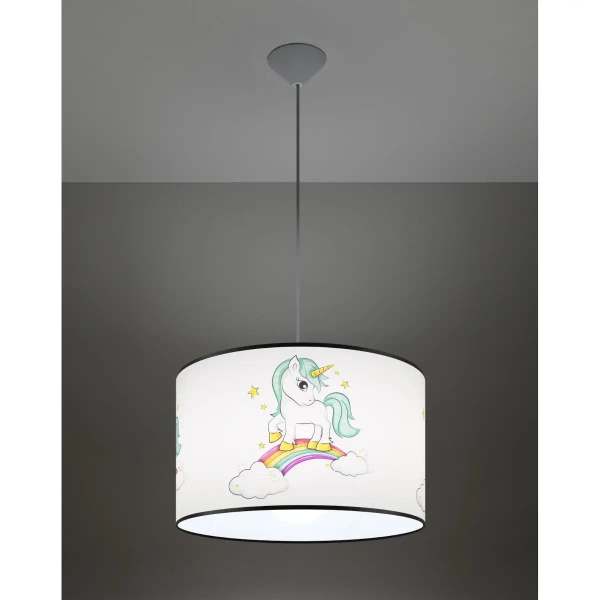 Lampa zwisająca Jednorożec SL.1413 Sollux dla dziewczynki wielokolorowa