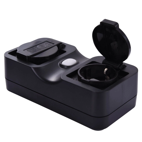 Wtyczka sterowana aplikacją DOUBLE AZ3223 Azzardo IP44 podwójna czarny