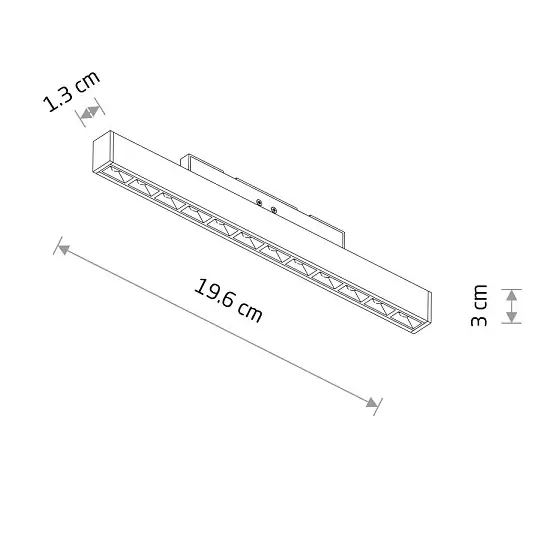 Sufitowa lampa 1-faz do szyny magnetycznej 11720 LED 10W 3000K czarna
