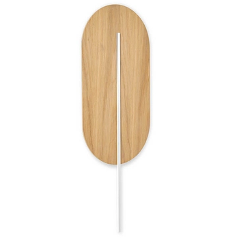 Drewniana ścienna lampa Rokke RKW21010 do jadalni brązowa biała