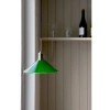 Wisząca lampa stożek VELA zielona mosiądz 108868 1xE27 retro szklana