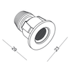 Sufitowe oczko okrągłe POINT 2880A1203 LED 1W 4000K czarny