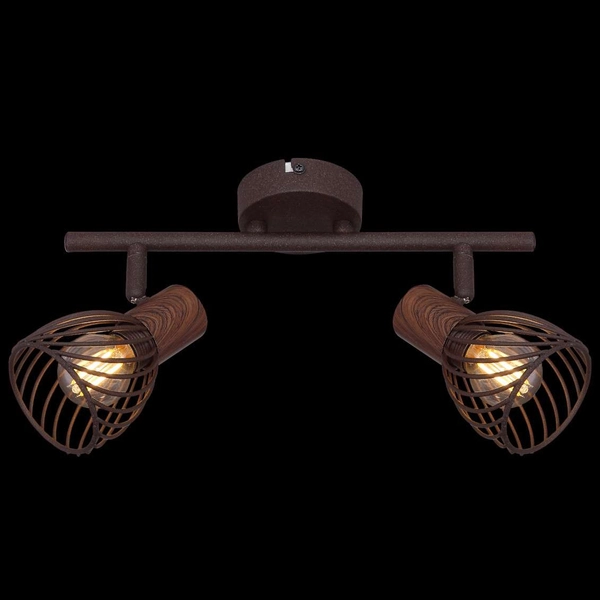 Sufitowa LAMPA art deco ISABELLE 54817-2 Globo metalowa OPRAWA plafon klatki druciane rdzawe