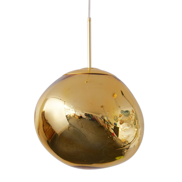 Wisząca połyskująca lampa GLAM MP-1239-280 gold do salonu kula złota