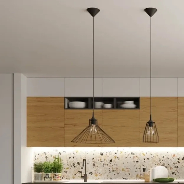 Lampa wisząca EDA SL.1186 czarna metalowa 1xE27 do salonu jadalni