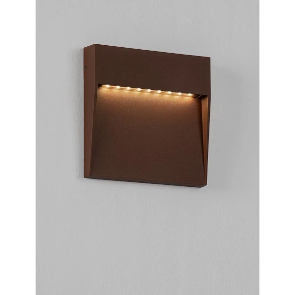 Naścienna lampa zewnętrzna LORCENA LE75298 LED 5W 3000K IP54 brązowa