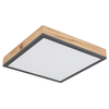 Drewniana LAMPA sufitowa DORO 416080WD1 Globo kwadratowy plafon LED 12W 3000K do sypialni drewno