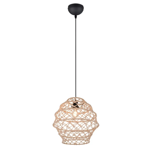 Wisząca lampa jadalniana HIVE R31681936 boho czarny naturalny